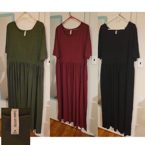 Maxi Dresses 3 for the price of 1 Solid Color size 3x